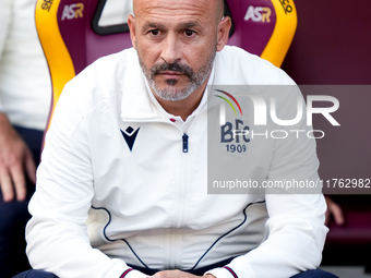 Vincenzo Italiano head coach of Bologna FC looks on during the Serie A Enilive match between AS Roma and Bologna FC at Stadio Olimpico on No...