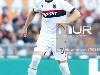 Sam Beukema of Bologna FC during the Serie A Enilive match between AS Roma and Bologna FC at Stadio Olimpico on November 10, 2024 in Rome, I...