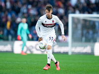 Juan Miranda of Bologna FC during the Serie A Enilive match between AS Roma and Bologna FC at Stadio Olimpico on November 10, 2024 in Rome,...