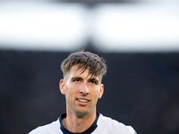 Juan Miranda of Bologna FC during the Serie A Enilive match between AS Roma and Bologna FC at Stadio Olimpico on November 10, 2024 in Rome,...