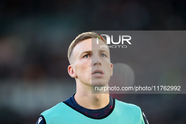 Lewis Ferguson of Bologna FC looks on during the Serie A Enilive match between AS Roma and Bologna FC at Stadio Olimpico on November 10, 202...