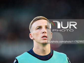 Lewis Ferguson of Bologna FC looks on during the Serie A Enilive match between AS Roma and Bologna FC at Stadio Olimpico on November 10, 202...