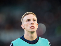 Lewis Ferguson of Bologna FC looks on during the Serie A Enilive match between AS Roma and Bologna FC at Stadio Olimpico on November 10, 202...