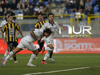 Salvatore Esposito of Spezia Calcio scores second goal during the Serie B match between SS Juve Stabia and Spezia Calcio at Stadio Romeo Men...