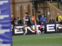 Ethan Grayson of Newcastle Falcons makes his way to the line during the Premiership Cup Pool A match between Newcastle Falcons and Doncaster...