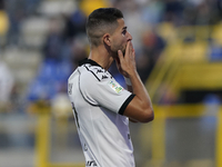 Antonio-Mirko Colak of Spezia Calcio celebrates after scoring during the Serie B match between SS Juve Stabia and Spezia Calcio at Stadio Ro...