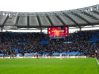 Supporters of AS Roma leave the Stadium during the Serie A Enilive match between AS Roma and Bologna FC at Stadio Olimpico on November 10, 2...