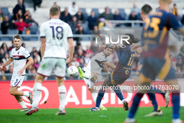 Riccardo Orsolini of Bologna FC during the Serie A Enilive match between AS Roma and Bologna FC at Stadio Olimpico on November 10, 2024 in R...