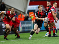 Alex Hearle of Newcastle Falcons plays during the Premiership Cup Pool A match between Newcastle Falcons and Doncaster Knights at Kingston P...