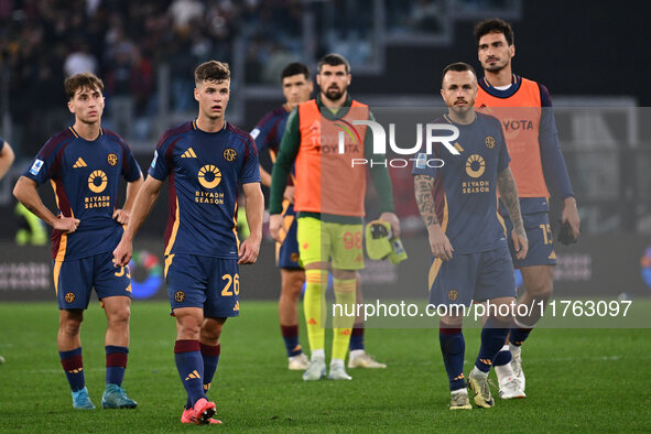 Samuel Dahl of A.S. Roma and Angelino of A.S. Roma participate in the 12th day of the Serie A Championship between A.S. Roma and Bologna F.C...