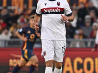 Nicolo Casale of Bologna F.C. participates in the 12th day of the Serie A Championship between A.S. Roma and Bologna F.C. at the Olympic Sta...