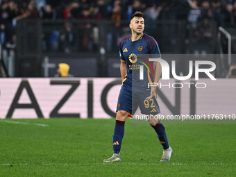 Stephan El Shaarawy of A.S. Roma celebrates after scoring the goal to make it 2-3 during the 12th day of the Serie A Championship between A....