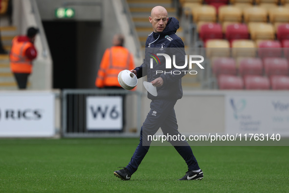 Hartlepool United first team coach Gavin Skelton is present during the Vanarama National League match between York City and Hartlepool Unite...