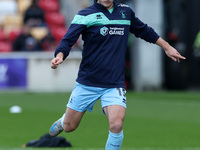 Greg Sloggett of Hartlepool United warms up during the Vanarama National League match between York City and Hartlepool United at LNER Commun...