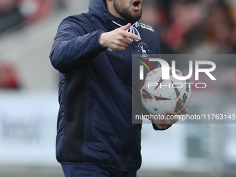 Hartlepool United's Head Coach Anthony Limbrick is present during the Vanarama National League match between York City and Hartlepool United...