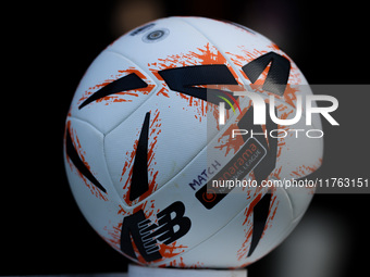 A general view of the match ball during the Vanarama National League match between York City and Hartlepool United at LNER Community Stadium...