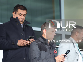 Hartlepool United's Chairman Raj Singh (left) is present during the Vanarama National League match between York City and Hartlepool United a...