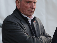 Hartlepool United manager Lennie Lawrence is present during the Vanarama National League match between York City and Hartlepool United at LN...