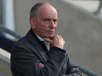 Hartlepool United manager Lennie Lawrence is present during the Vanarama National League match between York City and Hartlepool United at LN...