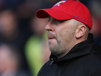 York City manager Adam Hinshelwood is present during the Vanarama National League match between York City and Hartlepool United at LNER Comm...