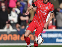 Callum Howe of York City is in action during the Vanarama National League match between York City and Hartlepool United at LNER Community St...