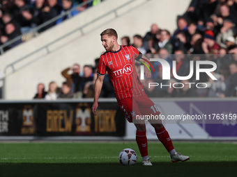 Daniel Batty of York City participates in the Vanarama National League match between York City and Hartlepool United at LNER Community Stadi...