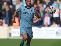 Luke Charman of Hartlepool United participates in the Vanarama National League match between York City and Hartlepool United at LNER Communi...