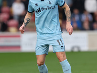 Luke Charman of Hartlepool United participates in the Vanarama National League match between York City and Hartlepool United at LNER Communi...