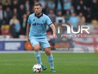 Nicky Featherstone of Hartlepool United plays during the Vanarama National League match between York City and Hartlepool United at LNER Comm...