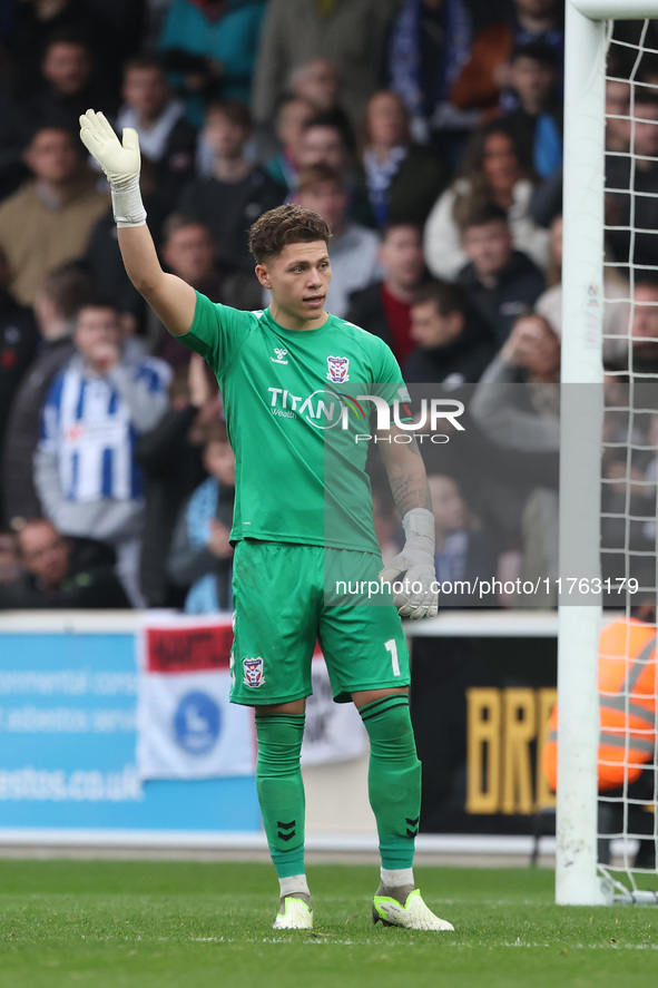 Harrison Male of York City plays during the Vanarama National League match between York City and Hartlepool United at LNER Community Stadium...