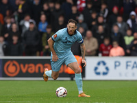 Tom Parkes of Hartlepool United participates in the Vanarama National League match between York City and Hartlepool United at LNER Community...