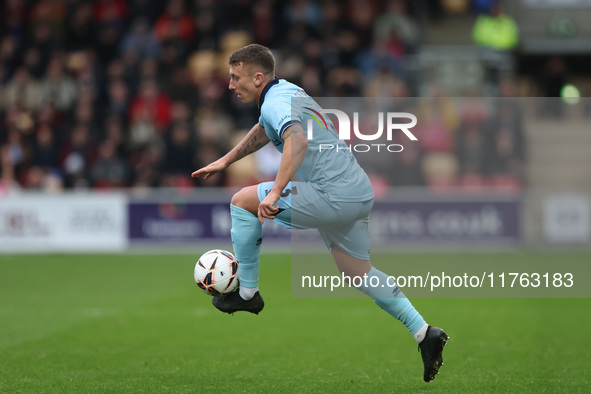 David Ferguson of Hartlepool United participates in the Vanarama National League match between York City and Hartlepool United at LNER Commu...