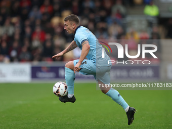 David Ferguson of Hartlepool United participates in the Vanarama National League match between York City and Hartlepool United at LNER Commu...