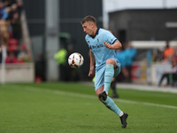 David Ferguson of Hartlepool United participates in the Vanarama National League match between York City and Hartlepool United at LNER Commu...