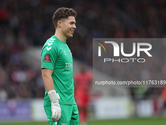 Harrison Male of York City participates in the Vanarama National League match between York City and Hartlepool United at LNER Community Stad...