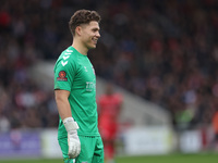 Harrison Male of York City participates in the Vanarama National League match between York City and Hartlepool United at LNER Community Stad...