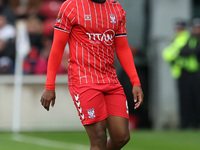 Dipo Akinyemi of York City plays during the Vanarama National League match between York City and Hartlepool United at LNER Community Stadium...