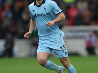 Greg Sloggett of Hartlepool United is in action during the Vanarama National League match between York City and Hartlepool United at LNER Co...