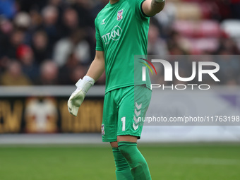 Harrison Male of York City participates in the Vanarama National League match between York City and Hartlepool United at LNER Community Stad...