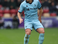 David Ferguson of Hartlepool United is in action during the Vanarama National League match between York City and Hartlepool United at LNER C...