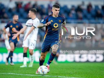 Gianluca Mancini of AS Roma during the Serie A Enilive match between AS Roma and Bologna FC at Stadio Olimpico on November 10, 2024 in Rome,...