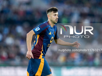 Stephan El Shaarawy of AS Roma looks on during the Serie A Enilive match between AS Roma and Bologna FC at Stadio Olimpico on November 10, 2...