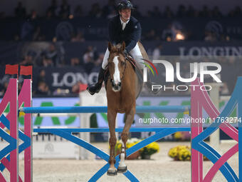 Gregory Cottard rides Gammelgaards Carola during the CSI5*-W Longines FEI Jumping World Cup 2024 Grand Prix presented by KASK at Pala Fimaut...