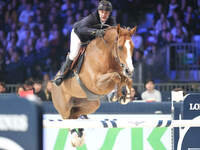 Gregory Cottard rides Gammelgaards Carola during the CSI5*-W Longines FEI Jumping World Cup 2024 Grand Prix presented by KASK at Pala Fimaut...