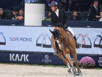 Simon Delestre rides Dexter Fontenis Z during the CSI5*-W Longines FEI Jumping World Cup 2024 Grand Prix presented by KASK at Pala Fimauto i...