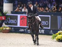 Simon Delestre rides Dexter Fontenis Z during the CSI5*-W Longines FEI Jumping World Cup 2024 Grand Prix presented by KASK at Pala Fimauto i...