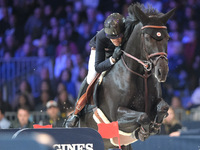 Simon Delestre rides Dexter Fontenis Z during the CSI5*-W Longines FEI Jumping World Cup 2024 Grand Prix presented by KASK at Pala Fimauto i...