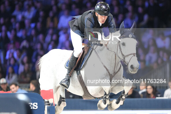 Peder Fredricson rides Catch me Not S during the CSI5*-W Longines FEI Jumping World Cup 2024 Grand Prix presented by KASK at Pala Fimauto in...