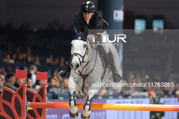 Peder Fredricson rides Catch me Not S during the CSI5*-W Longines FEI Jumping World Cup 2024 Grand Prix presented by KASK at Pala Fimauto in...