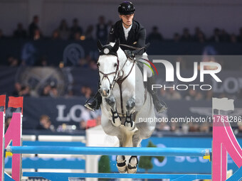 Kevin Jochems rides Camilla Van de Helle during the CSI5*-W Longines FEI Jumping World Cup 2024 Grand Prix presented by KASK at Pala Fimauto...